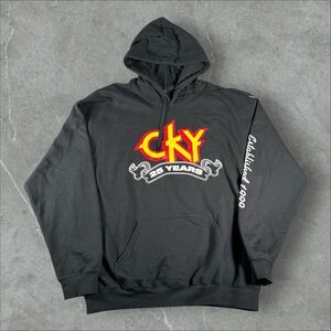 CKY Hoodie Mens Large Black 25th Anniversary Band Merch Rock Skater Bam Margera